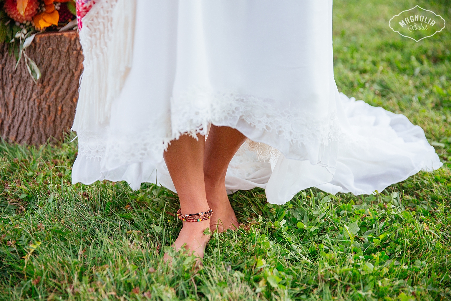 barefooted bride