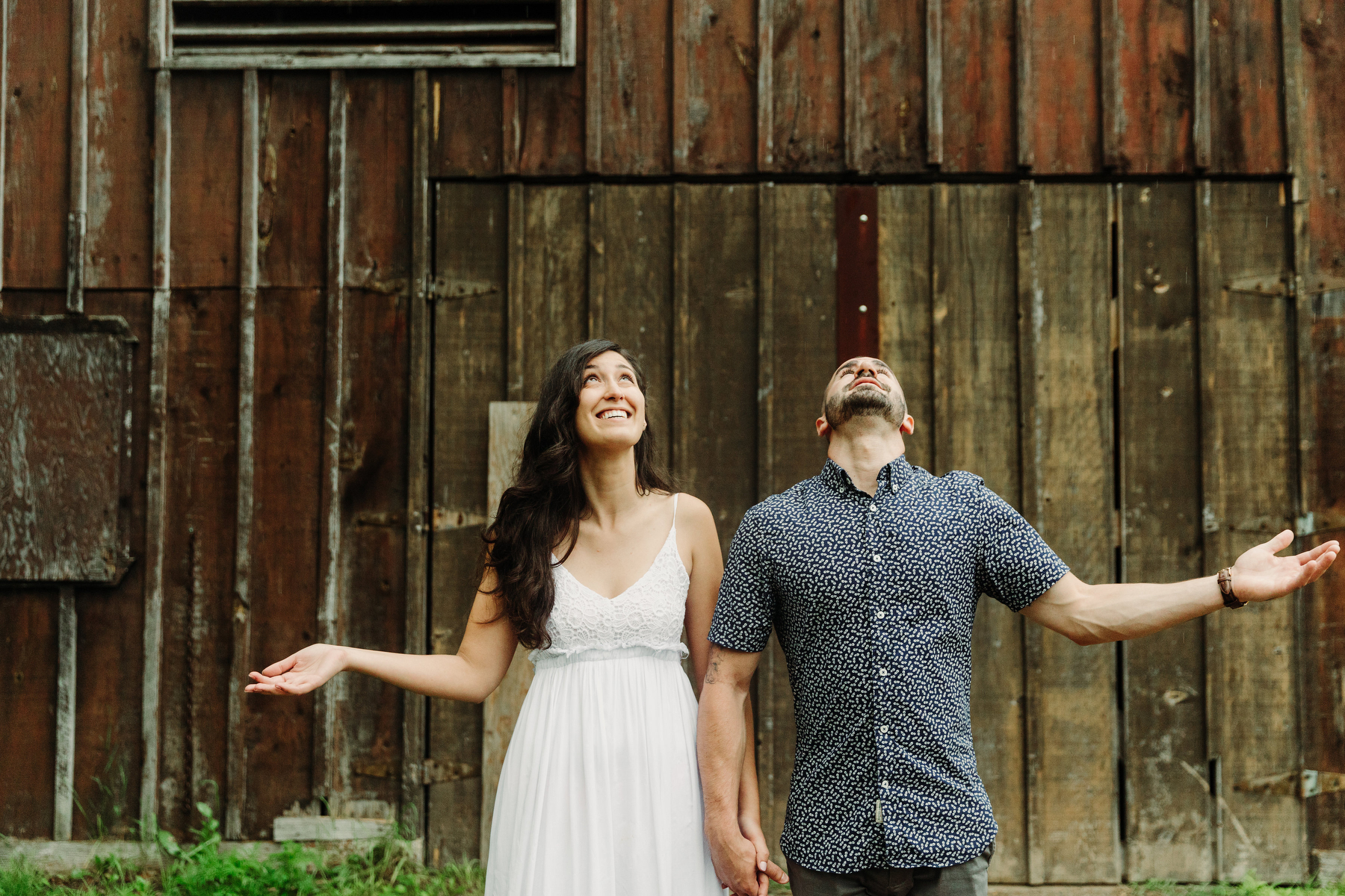 rustic barn engagement photography