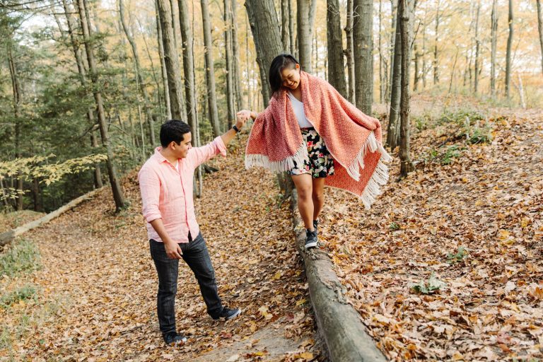 vista trail forest engagement photography toronto
