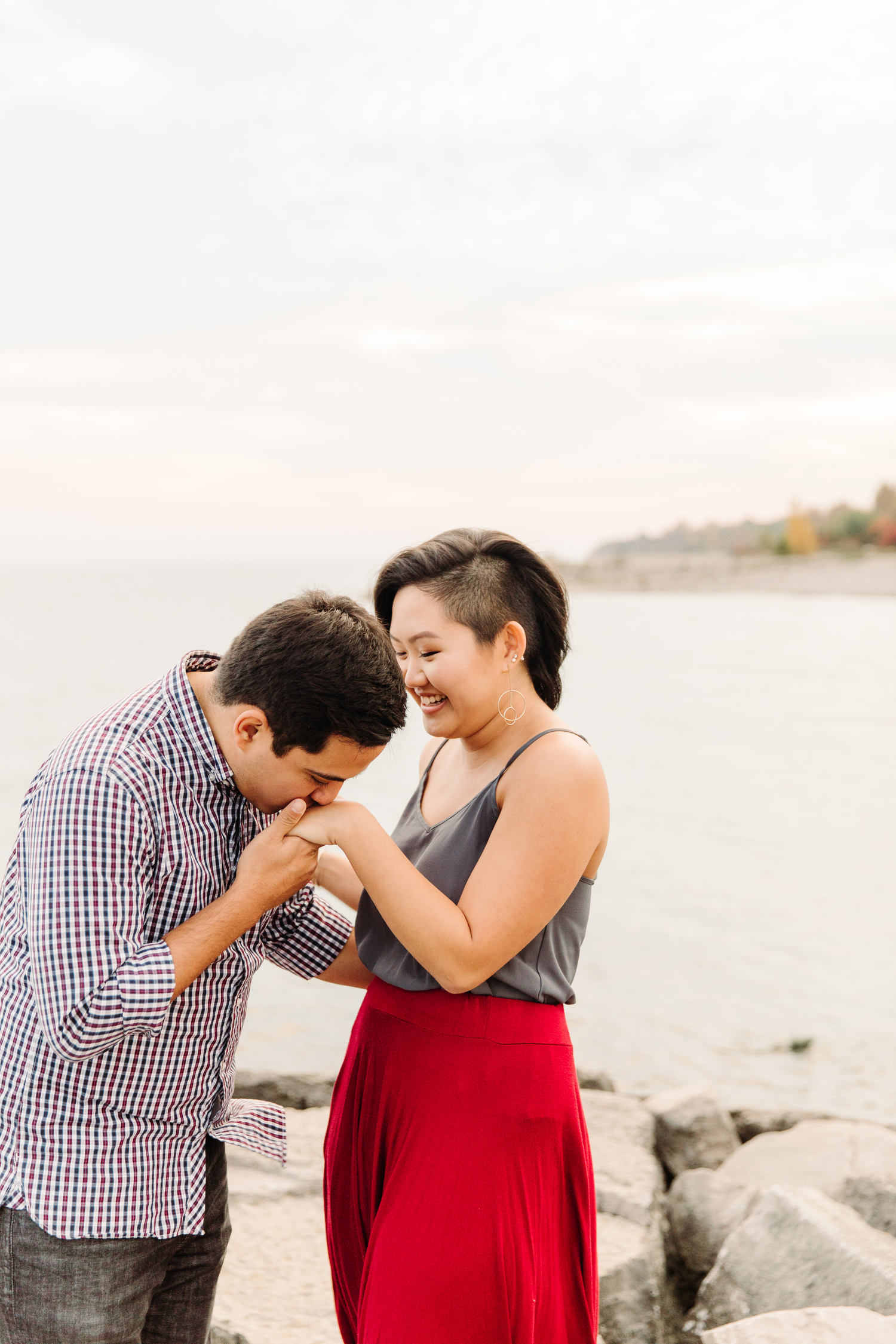 port union waterfront engagement photography