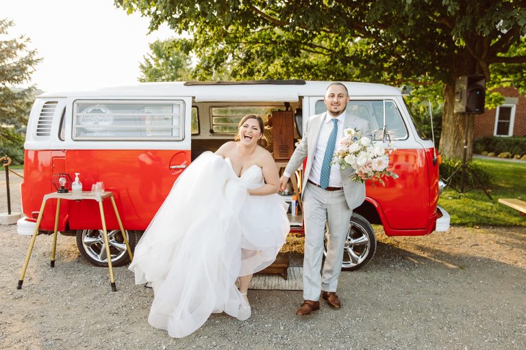 Photobooth van at Cambium Farms Wedding venue in Caledon Ontario