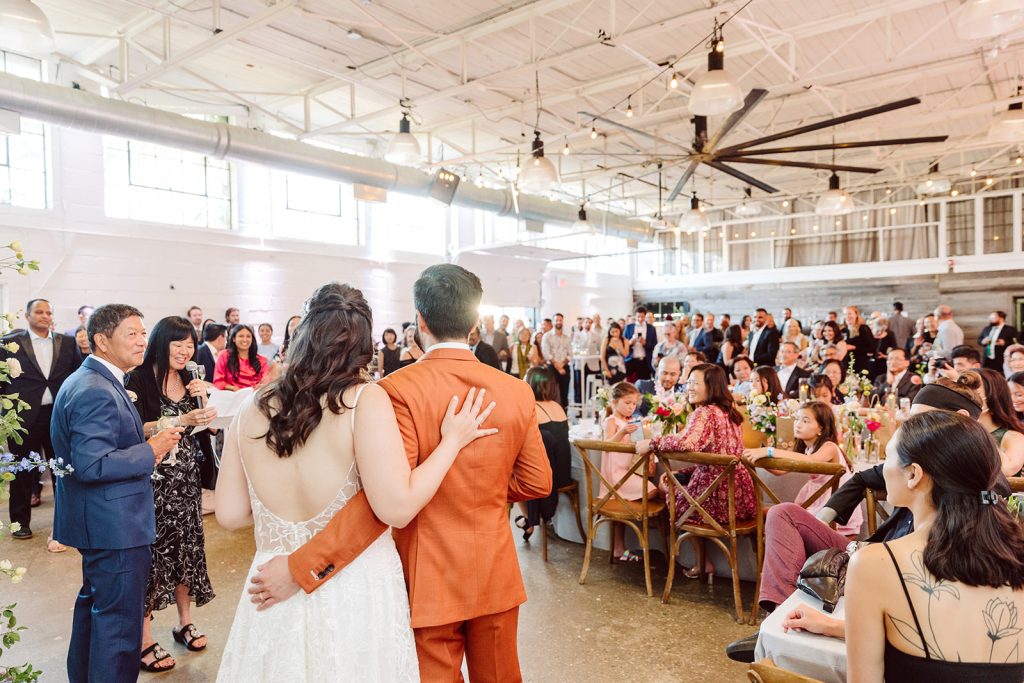Creative and colourful wedding reception