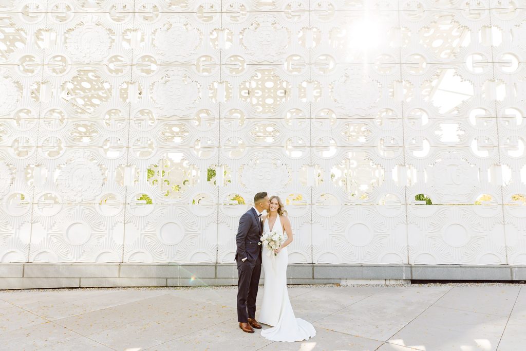 creative couple photos at their wedding at Hotel X in Toronto