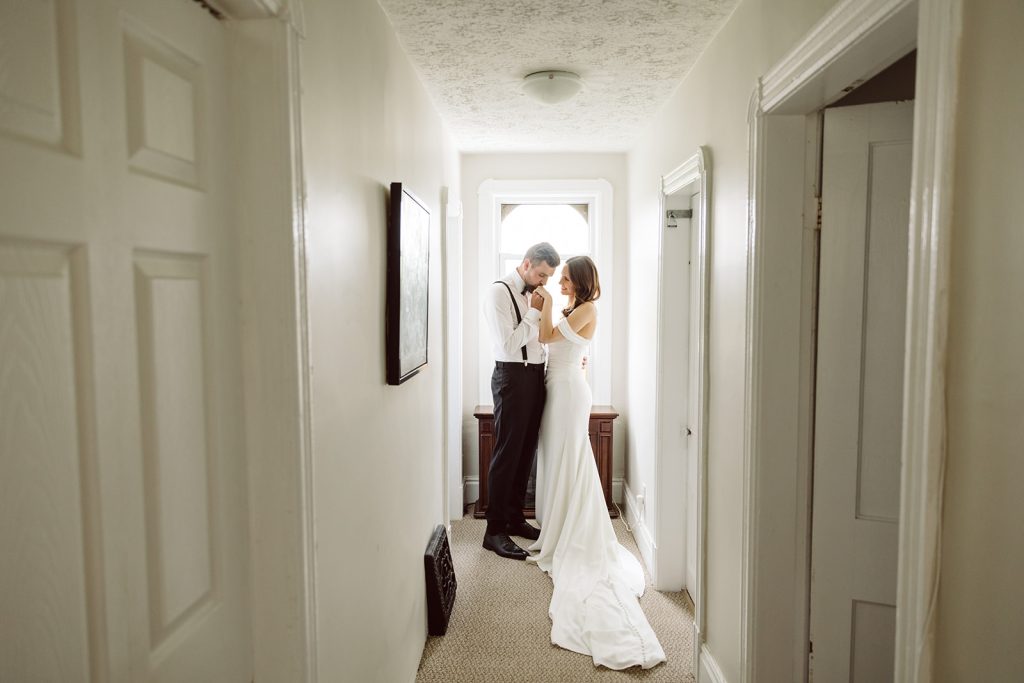 candid wedding photography of a couple in kitchener ontario